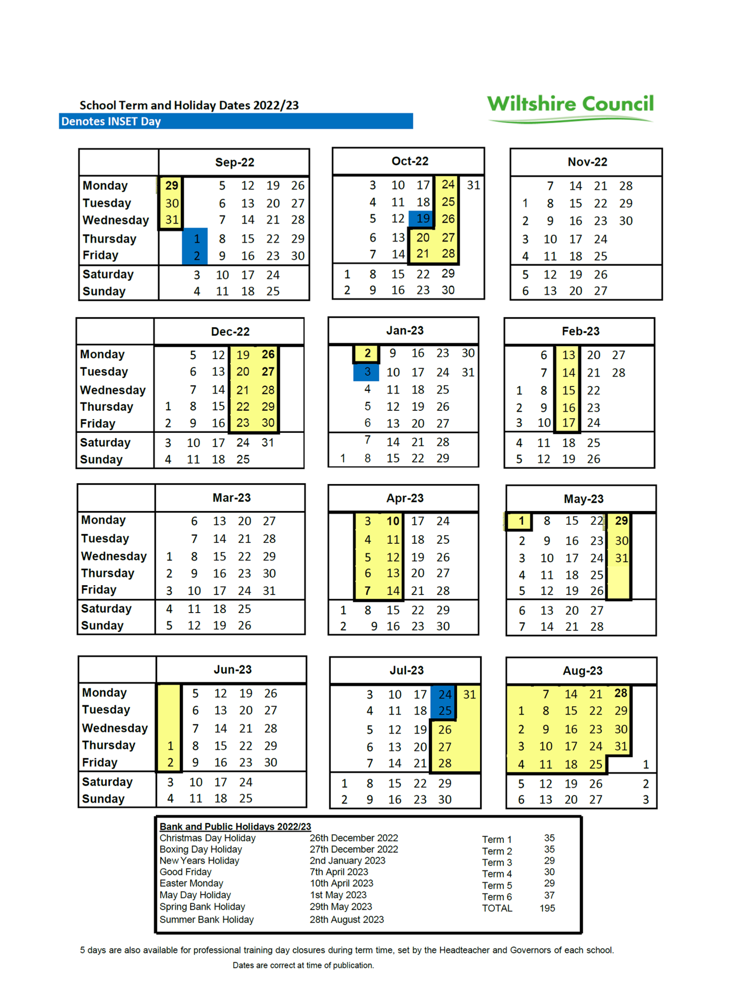 Term Dates - Avon Valley Academy